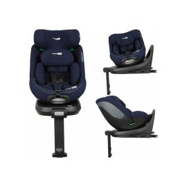 Scaun auto, FreeON, Lotus, Pentru copii, Nastere - 125 Cm, Rotire 360° grade, Tehnologie Isofix I-Size, Spatar reglabil, Conform cu standardul european de securitate ECE R129, Blue