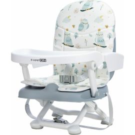Scaun de masa, FreeON, Levi, Booster, Pliabil, Cu tavita detasabila, Reglabil in 4 pozitii pe inaltime, Cu centuri de siguranta in 3 puncte, 6 luni+, Conform cu standardul european EN16120, Owl