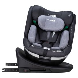 Scaun auto, FreeON, Opal, Pentru copii, Nastere - 140 Cm/ 0 - 12 ani, Rotire 360° grade, Tehnologie Isofix I-Size si Top Tether, Spatar reglabil, Conform cu standardul european ECE R129, Dark Grey