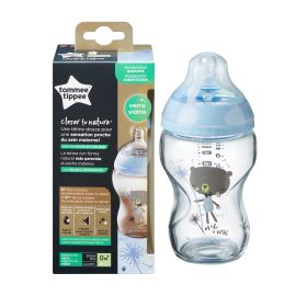 Biberon sticla Tommee Tippee Closer to Nature, 250 ml, 0 luni +,1 buc, Albastru