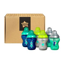 Set biberoane  ONL Baietei Haiosi Tommee Tippee, 260 ml x6 buc, 0luni+, Multicolor