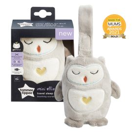 Dispozitiv cu sunete pentru somn, reincarcabil, Tommee Tippee, ideal pentru calatorii , (0 luni+), Mini Bufnita Ollie