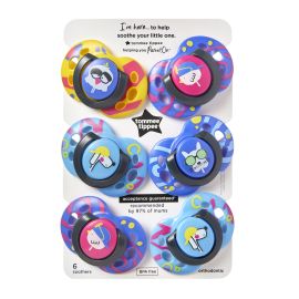 Suzeta ortodontica de zi Tommee Tippee Fun, 6-18 luni, Multicolor, 6 buc