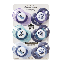 Suzeta ortodontica Tommee Tippee Anytime, 18 - 36 luni, Multicolor, 6 buc