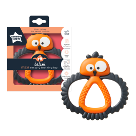 Inel gingival Tommee Tippee Teethe Kalani Maxi, 3 luni +, Portocaliu, 1 buc