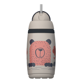 Cana Tommee Tippee cu pai si protectie BACSHIELD ™ , 266ml, 12 luni +, Bej/Roz, 1 buc