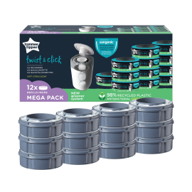 Set 12 rezerve pentru cos scutece Tommee Tippee Sangenic Twist and Click, Reciclabile