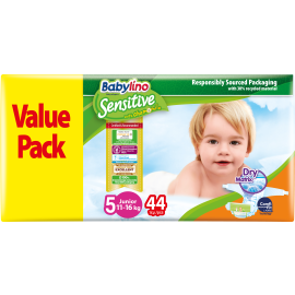 Scutece Babylino Sensitive Economy  N5 11-25kg/44 buc