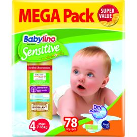 Scutece Babylino Sensitive Megapack Maxi N4 78 buc