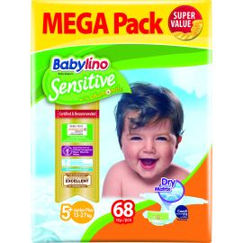 Scutece Babylino Sensitive Megapack Junior Plus N5+ 68 buc