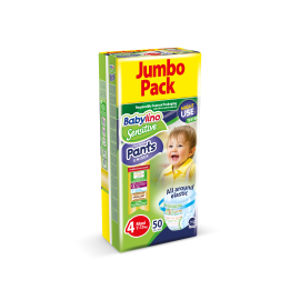 Scutece-chilotel Babylino Jumbopack Uni N4 7-13KG, 50 buc