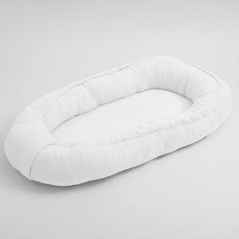 Cosulet bebelus, New Baby, Pentru dormit, Baby Nest 80 x 50 cm, Din muselina, Din materiale certificate Oeko Tex Standard 100, White