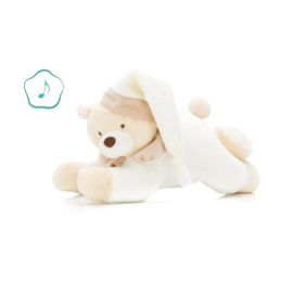 Jucarie muzical pentru somn ursulet de plus, 28 cm , natur Fillikid
