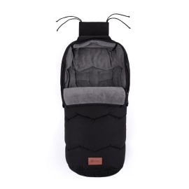Sac de iarna, Petite&Mars, Impermeabil, Pentru patut, carucior si scaun auto, 4 in 1, Universal, 82x49 cm, Warmy, Negru