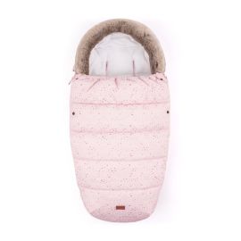 Sac de iarna, Petite&Mars, Comfy, 4 in 1, Impermeabil,Cu blanita si interior din fleece, Universal, Pentru carucior, 100 x 55 cm, Roz