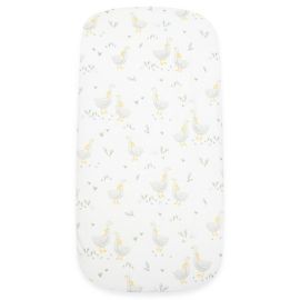 Cearceaf cu elastic, New Baby, Pentru landou, Din Bumbac certificat Oeko-Tex 100, 35 x 75 cm, 0 luni+, Goose