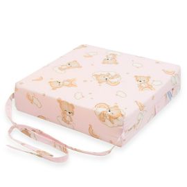 Pernuta inaltator, New Baby, Din spuma poliuretanica, Cu husa detasabila, Din bumbac, Grosime 8 cm, Bear Pink