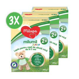 Trio Pack Lapte praf Milupa Milumil Junior 2+, 600g