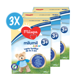 Trio Pack Lapte praf Milupa Milumil Junior 3+, 600g
