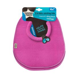 Baveta Tommee Tippee Dribble Catcher, 4luni+, 2 buc, Roz