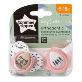 Set Suzete Ortodontice Anytime, Tommee Tippee, 6-18 Luni, 2 buc, Tigrut