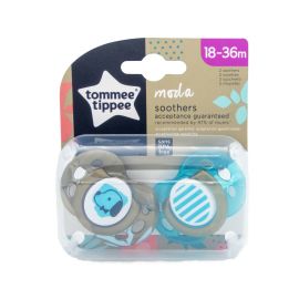 Suzeta ortodontica Tommee Tippee Moda, 18-36 luni, Desene baieti, 2 buc