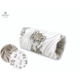 Perna pentru alaptat, MimiNu, Tip manson, Din bumbac certificat Oeko Tex Standard 100, 25 cm, Safari Beige