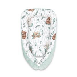 Cosulet bebelus, MimiNu, Pentru dormit, Baby Cocoon 75x55 cm, Husa 100% bumbac, Din bumbac certificat Oeko Tex Standard 100, Lulu Natural