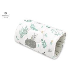 Perna pentru alaptat, MimiNu, Tip manson, Din bumbac certificat Oeko Tex Standard 100, 25 cm, Forest Friends Mint