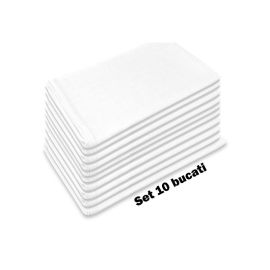 Set 10 scutece tetra, MimiNu, Din bumbac, Refolosibile, Cu multiple intrebuintari, Dimensiune 70x80 cm, Din bumbac certificat Oeko Tex Standard 100, Alb
