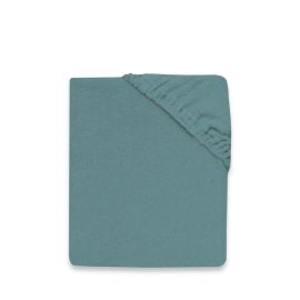 Cearceaf cu elastic, Qmini, Pentru patut leagan sau patut co-sleeper, Dimensiune 90x40 cm, Din bumbac terry, Material certificat Oeko Tex Standard 100, Nepal Green
