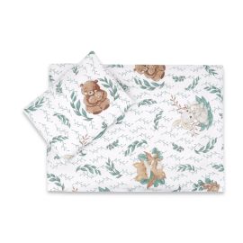 Set pentru carucior, MimiNu, Cu pernuta si paturica, Cu huse detasabile si lavabile, Din bumbac certificat Oeko Tex Standard 100, Lulu Natural