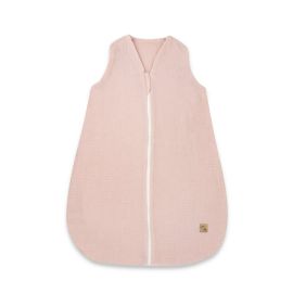 Sac de dormit, Qmini, Cu fermoar, Pentru bebelusi, De iarna, Din muselina dubla, 70 cm, Material certificat Oeko Tex Standard 100, Powder Pink