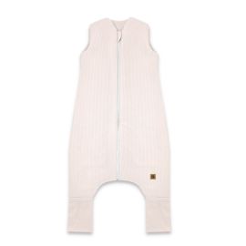 Sac de dormit, MimiNu, Premium, Cu picioruse, De iarna, Din bumbac interlock certificat Oeko Tex Standard 100, Cu fermoar, 1 - 2.5 ani, S, Soft Powder Pink