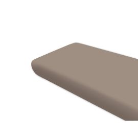 Cearceaf cu elastic, MimiNu, Pentru pat 160x80 cm, Din bumbac certificat Oeko Tex Standard 100, Colectia Royal, Mocha