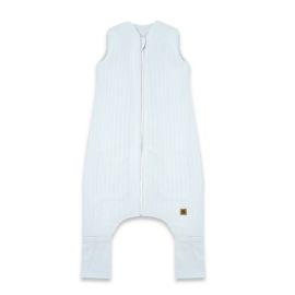 Sac de dormit, MimiNu, Premium, Cu picioruse, De iarna, Din bumbac interlock certificat Oeko Tex Standard 100, Cu fermoar, 1 - 2.5 ani, S, Soft Blue