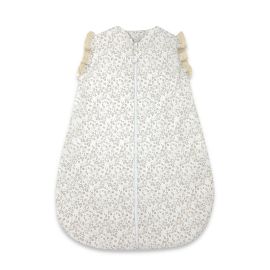 Sac de dormit, MimiNu, Premium, Pentru bebelusi, De iarna, Din bumbac certificat Oeko Tex Standard 100, Cu dantela si volan, 70 cm, 2.5 Tog, Meadow