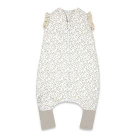 Sac de dormit, MimiNu, Premium, Cu picioruse, De iarna, Din bumbac certificat Oeko Tex Standard 100, Cu dantela si volan, 90 cm, S, Meadow