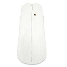 Sac de dormit, MimiNu, Premium, Din bumbac interlock, Materiale certificate Oeko Tex Standard 100, Cu fermoar, 3 - 12 luni, 2.5 Tog, Soft Ecru