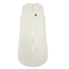 Sac de dormit, MimiNu, Premium, Din bumbac interlock, Materiale certificate Oeko Tex Standard 100, Cu fermoar, 3 - 12 luni, 2.5 Tog, Soft Beige