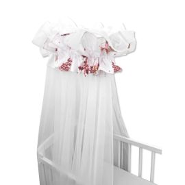 Baldachin, MimiNu, Din tull, Mare, Cu funda din bumbac, Dimensiune 400x170 cm, Materiale certificate Oeko Tex Standard 100, Betty
