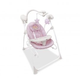 Balansoar electric si leagan pentru copii culoare roz