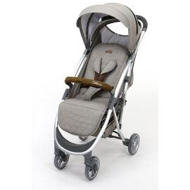 Carucior Asalvo Cotton, spatar reglabil, mod inclinare completa, suport pentru picioare reglabil, rotire 360 grade pe rotile din fata