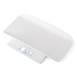 Cantar electronic, Petite&Mars, 2 in 1, Multifunctional, Panou cu touch, Pentru bebelusi si adulti, Pana 180 kg, Alb