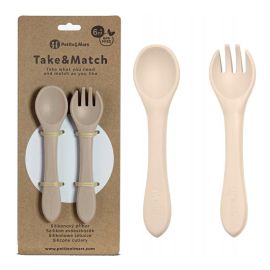 Set tacamuri, Petite&Mars, Take&Match, Din silicon, Fara BPA 6 luni+, Bej