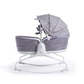 Sezlong 3 in 1 Tiny Love Cozy Rocker Napper, 0 luni plus, Gri cu Alb