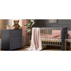 Mobilier camera copii Si Bebelusi KLUPS PAULINE Graphite Natur