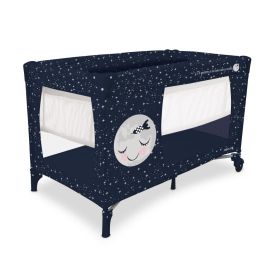Patut copii 2 nivele Smooth Moon, pliere compacta, baza captusita impermeabila, 77x65x125 cm