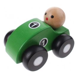 Masinuta de lemn, Joueco, Din lemn certificat FSC, 10x7 cm, 12 luni+, Verde