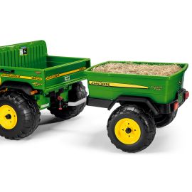 Remorca Peg Perego John Deere Adventure, 3 ani+, Negru / Verde / Galben